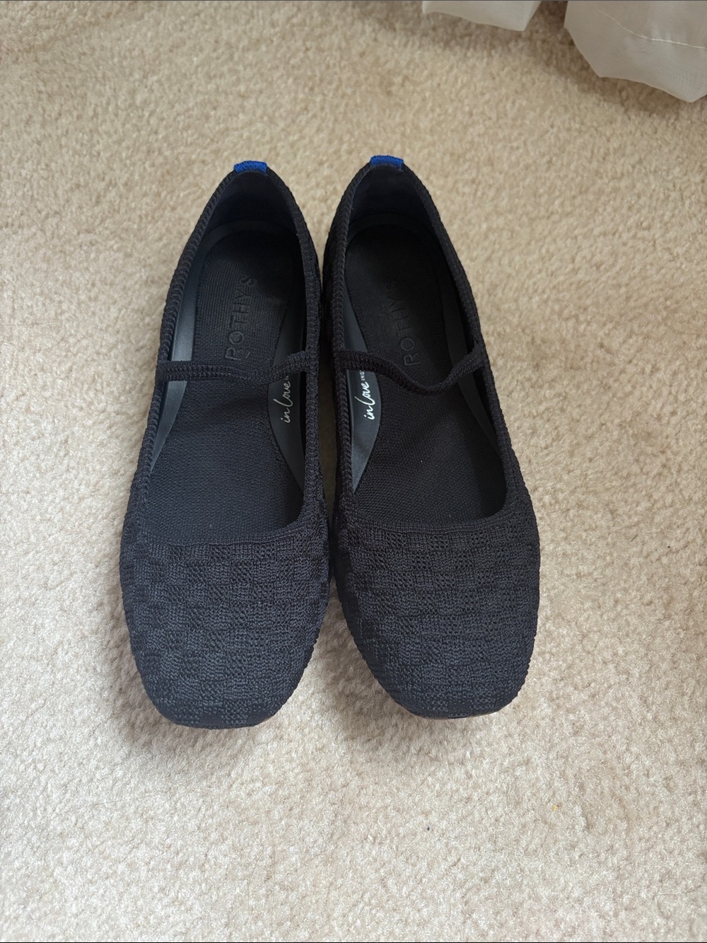 Rothyโs Black Women's Knit Mary Jane Flats